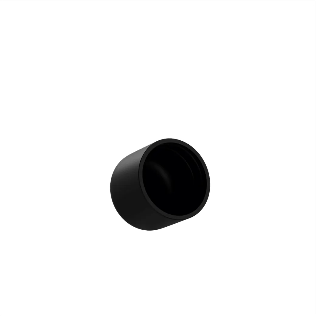 116mm Glass Pre-Roll Tube with Round Black Child Resistant Lid - Amber