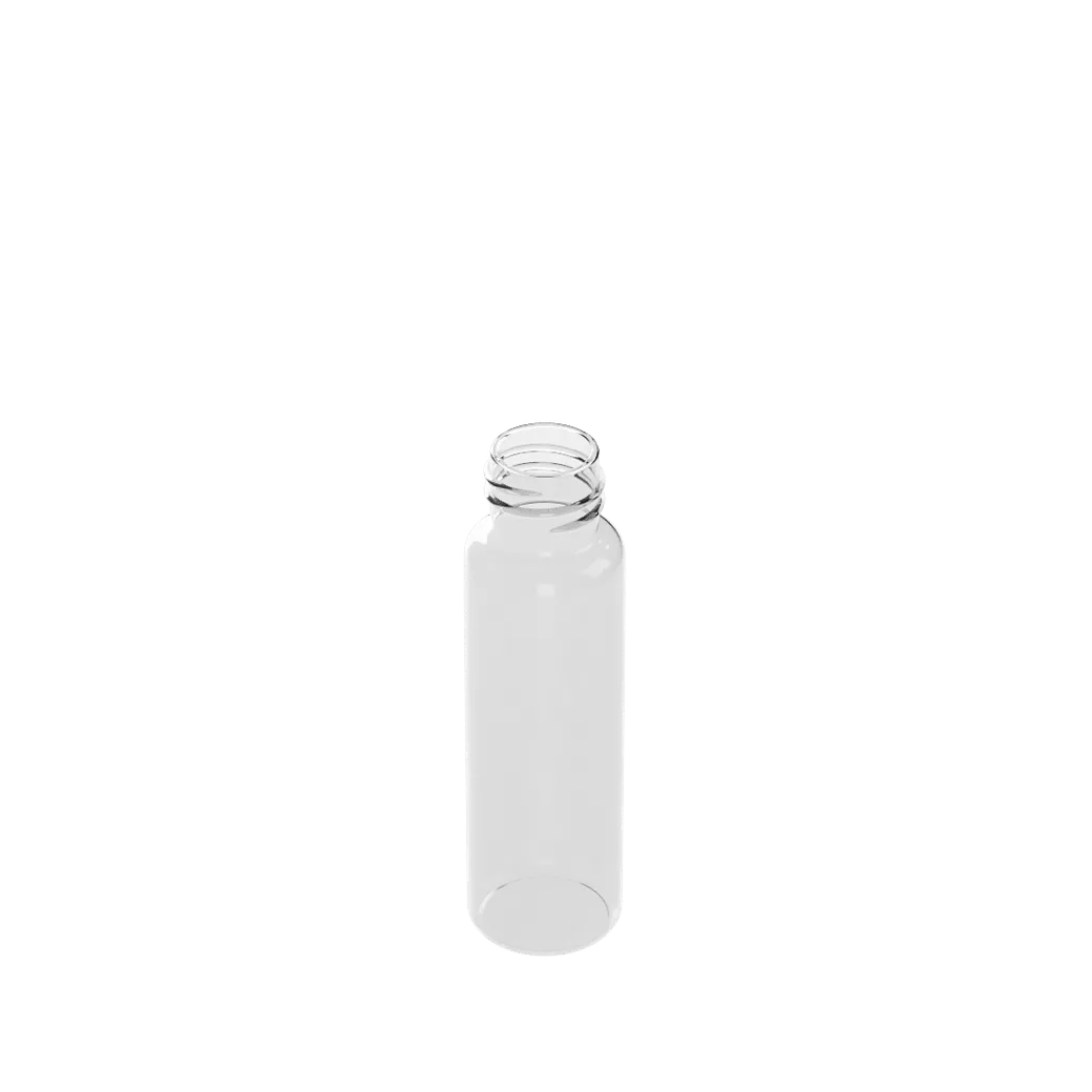 81mm Glass Pre-Roll Tubes with Round Black Child Resistant Lid - Clear