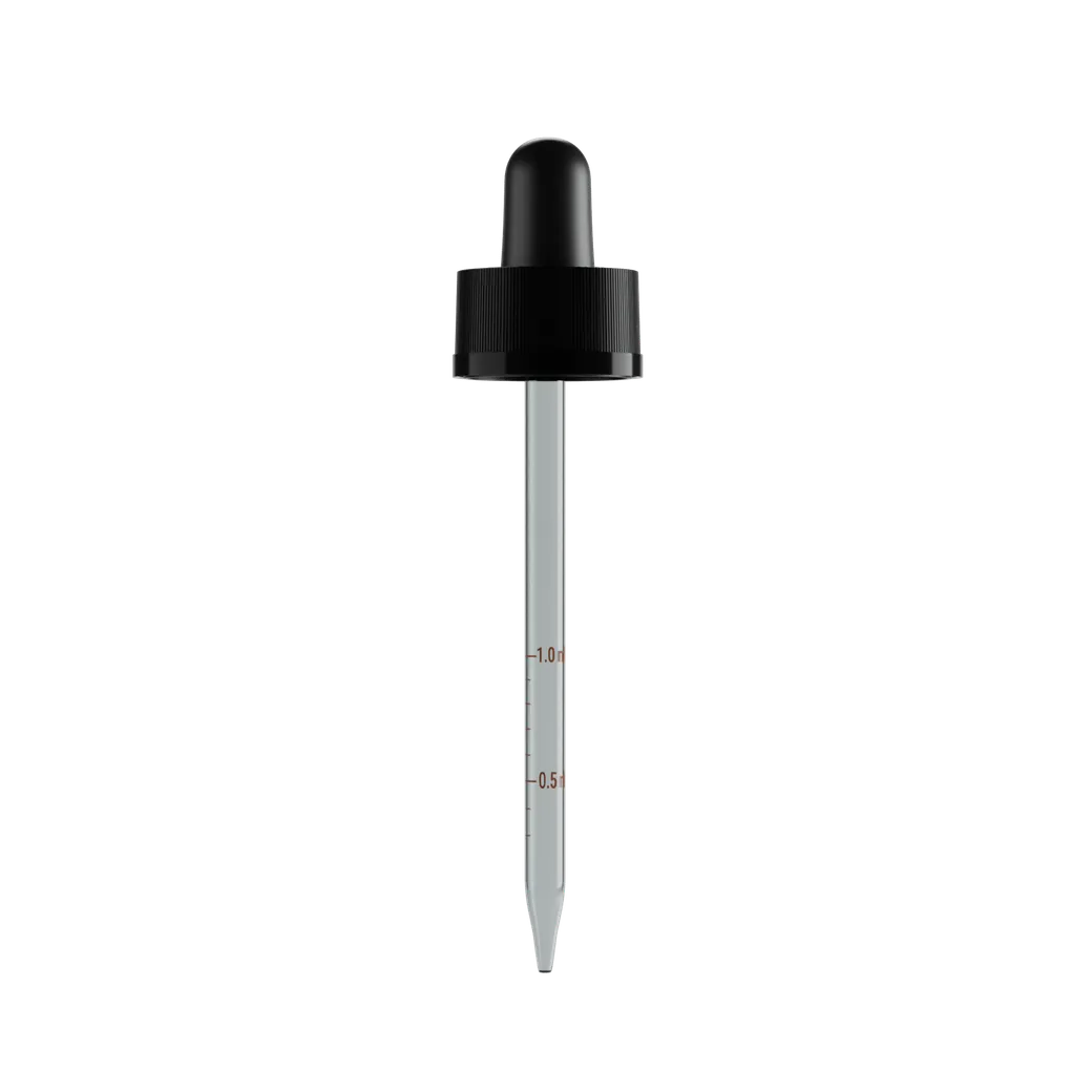 Child Resistant Pipette Top for the 60ML Translucent Amber Glass Child Resistant Tincture Bottle- Pipette / Top Only, Bottle sold separately