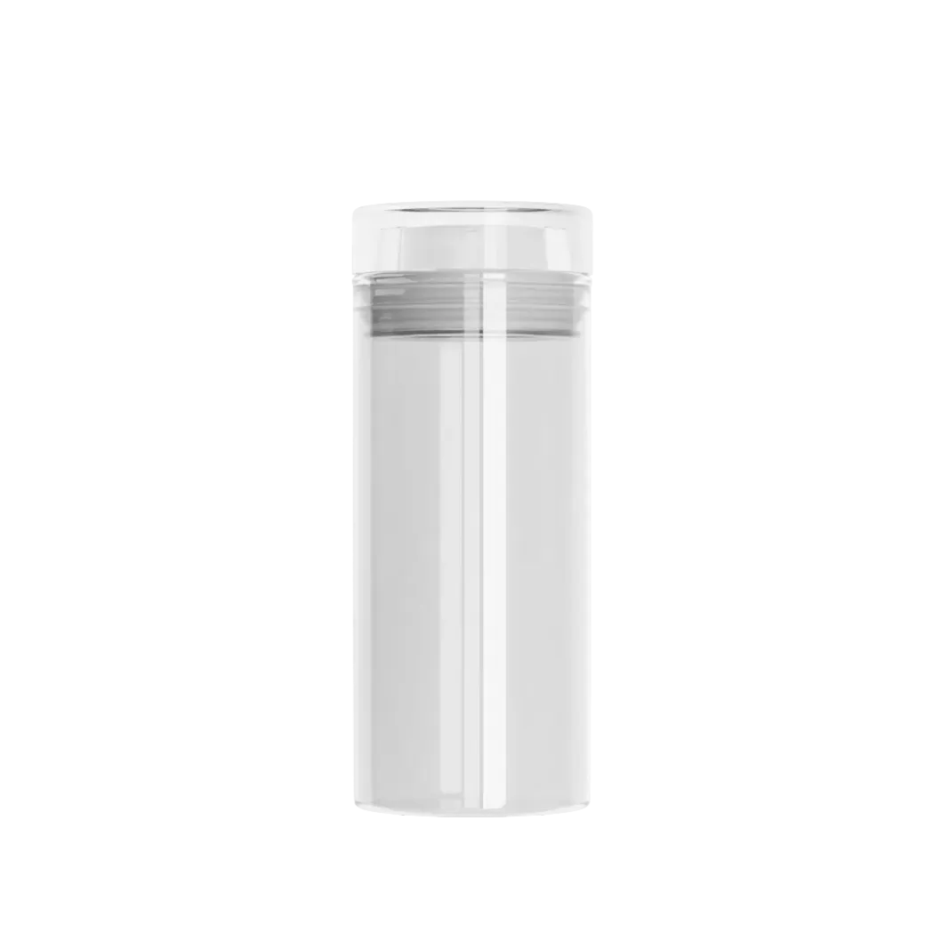 Large 90ML Tube Jar for 1/8th Ounce Clear Lid- Double Fin Seal