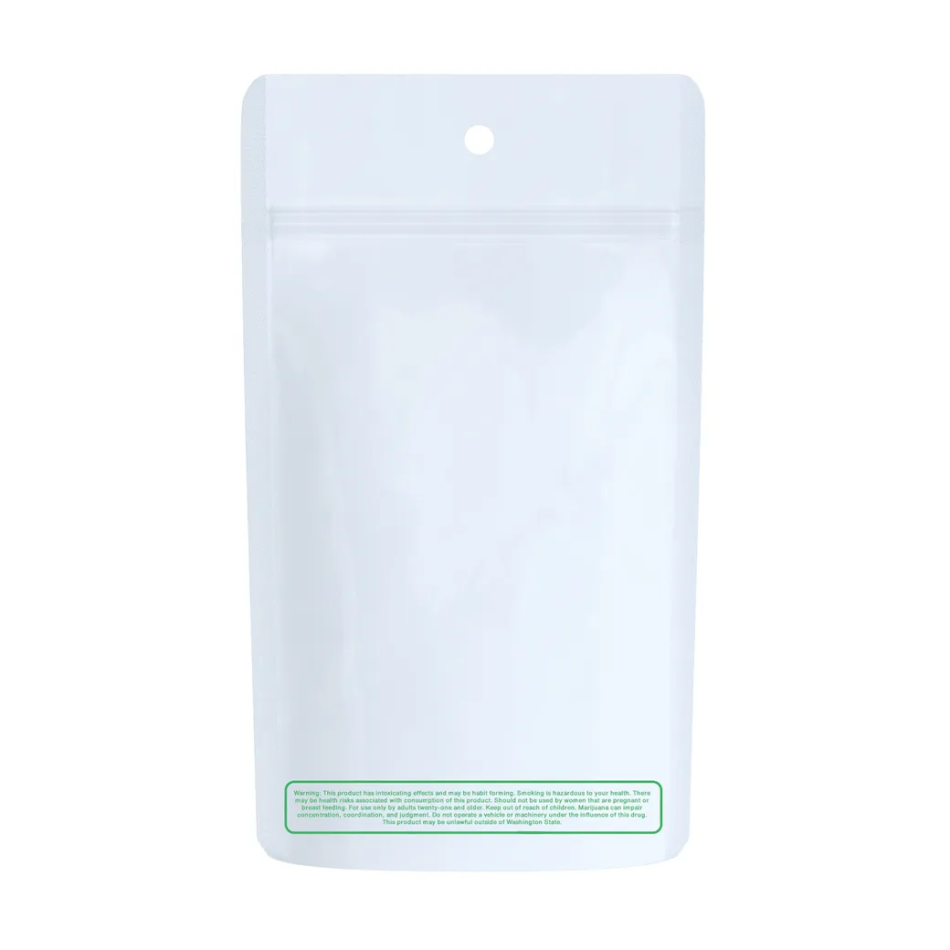 1/2 Ounce Glossy White "Best Practice" Smell Proof Mylar Bags