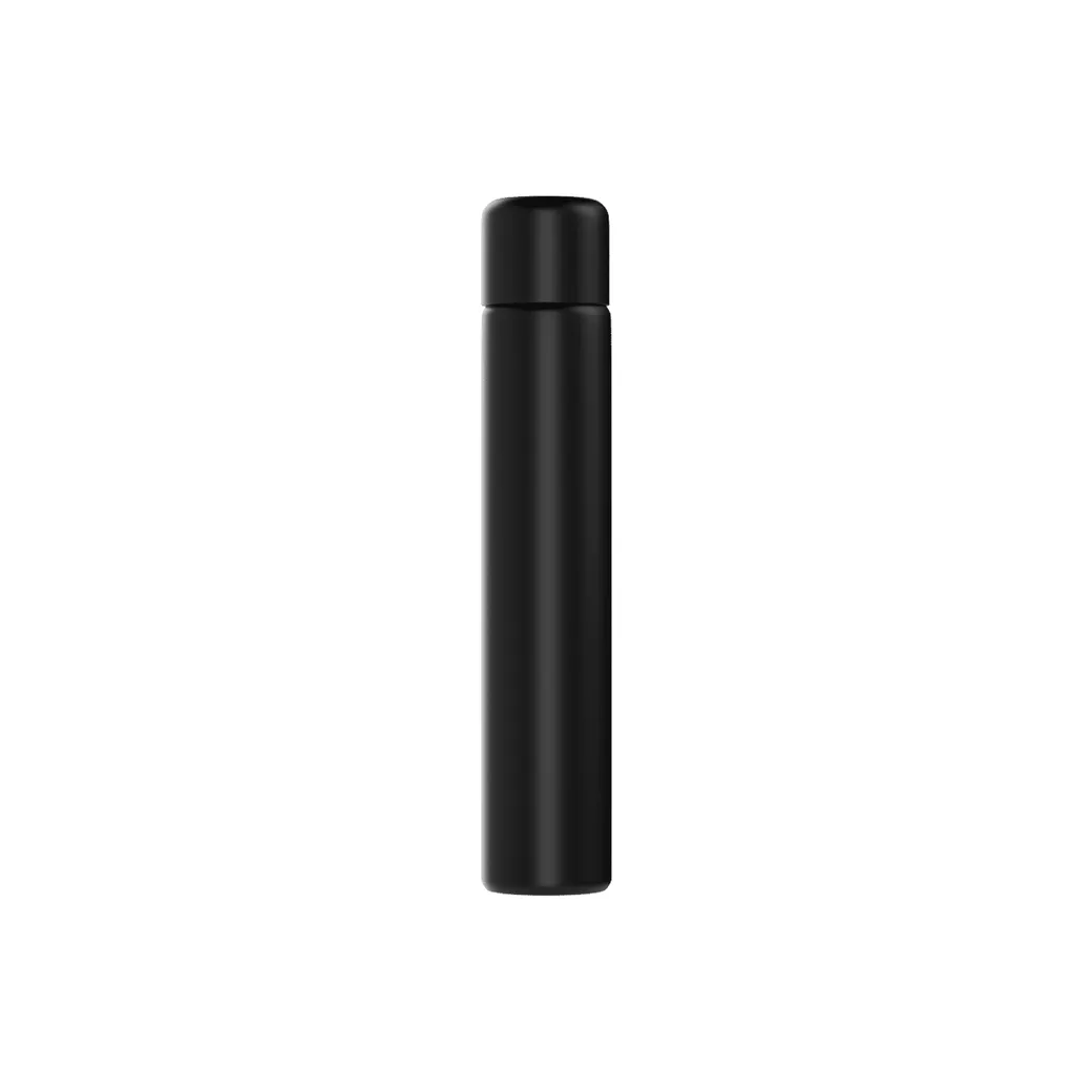 118mm Glass Pre-Roll Tube with Round Black Child Resistant Lid - Solid Black - Pallet shipping