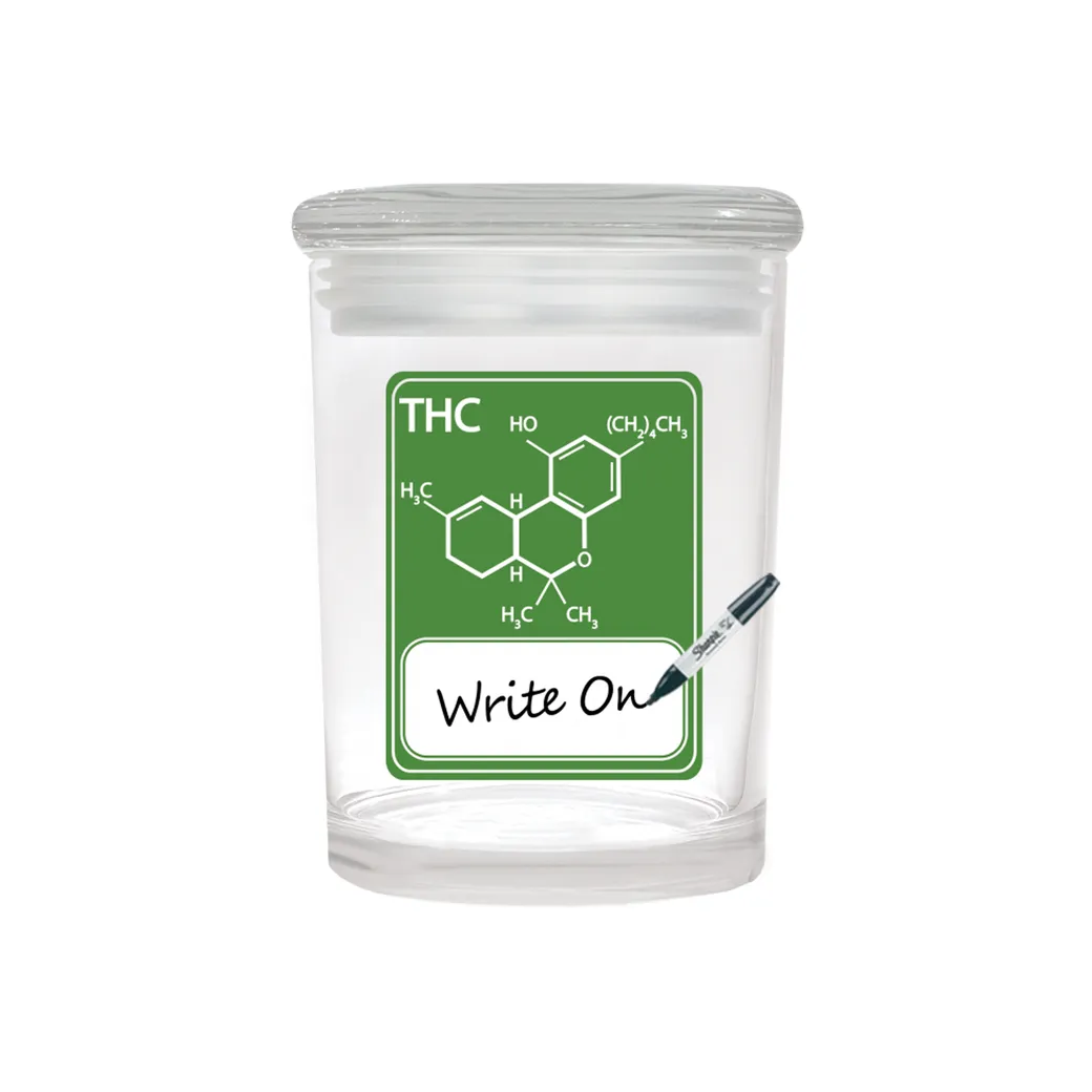 "THC GREEN" Stash Jar for 1+ oz 