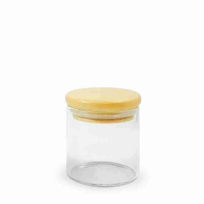 Small 30ML Tube Jar for 1 Gram - Wood Single-Fin Gasket Lid