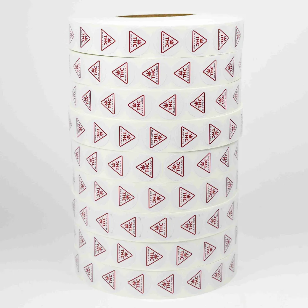 Maryland Compliant THC Labels - Rolls of 5,000