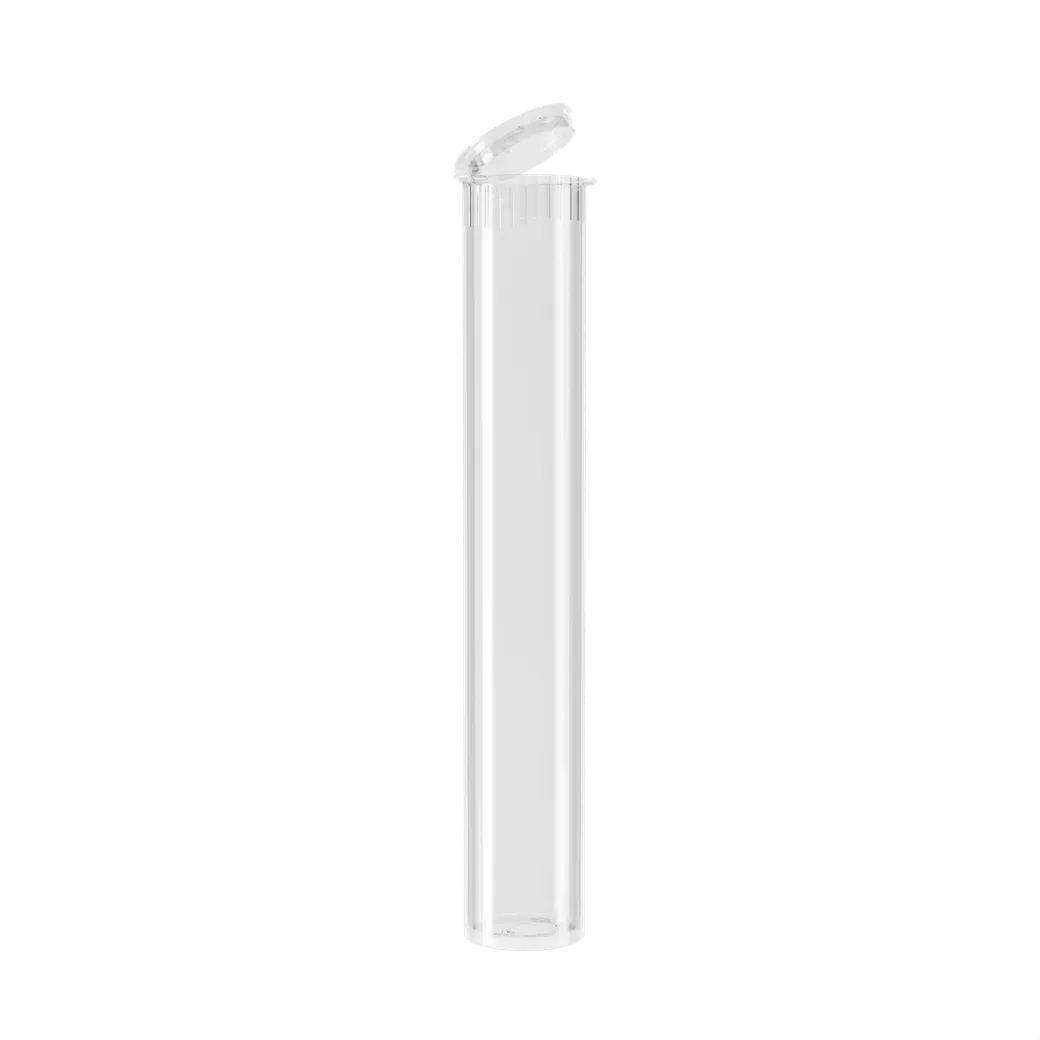(116mm) Child Resistant Pop Top Pre-Roll Tubes - Clear