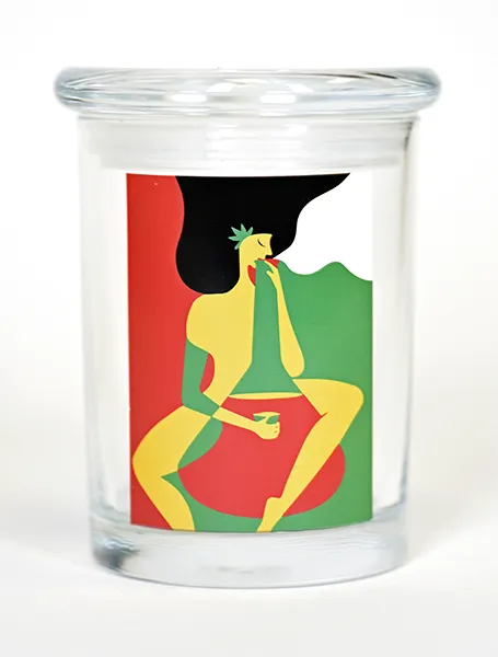 “Bong Babe” Stash Jar for 1+ oz