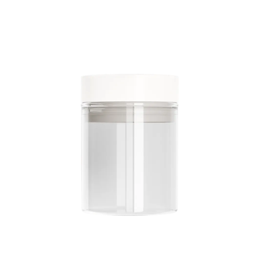 Medium 50ML Tube Jar for 2 Grams - White Non-Gasket Lid