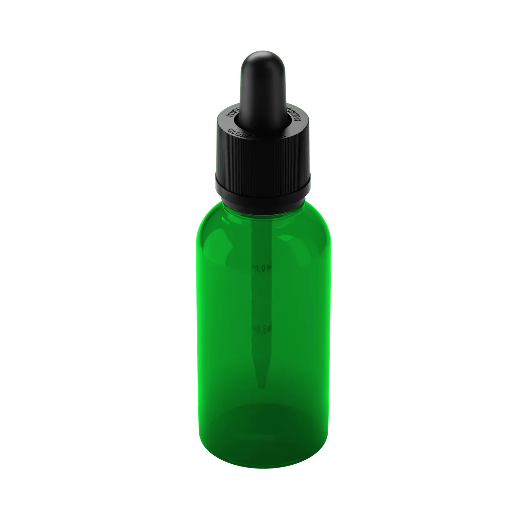 30ML Glass Child Resistant Tincture Bottle - Translucent Green