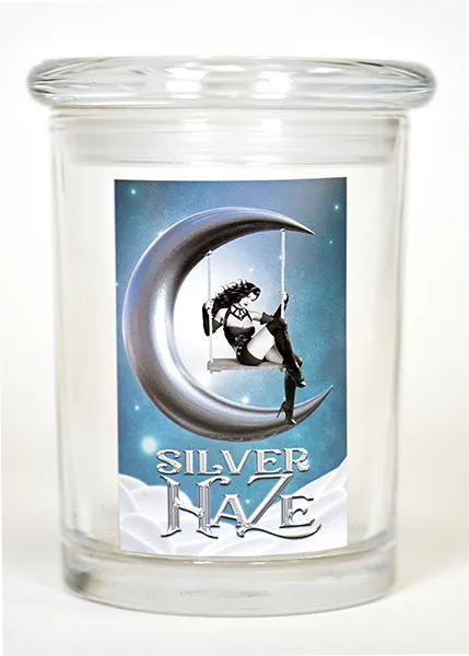 “Silver Haze” Stash Jar for 1+ oz