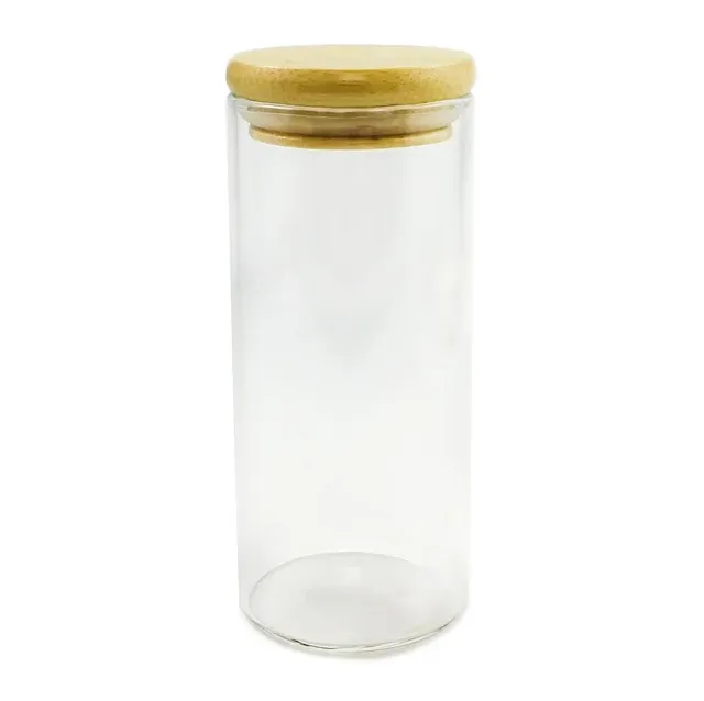 Large 90ML Tube Jar for 1/8th Ounce - Wood Single-Fin Lid