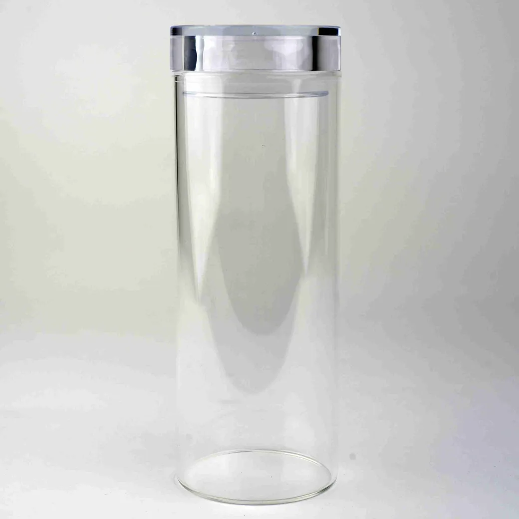Large 450ML Tube Jar for 1 Ounce - Clear Double-Fin Gasket Lid