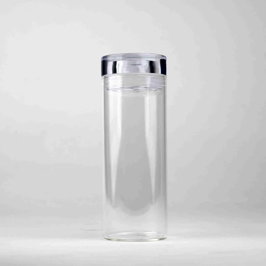 Large 140ML Tube Jar for 1/4 Ounce - Clear Double-Fin Gasket Lid