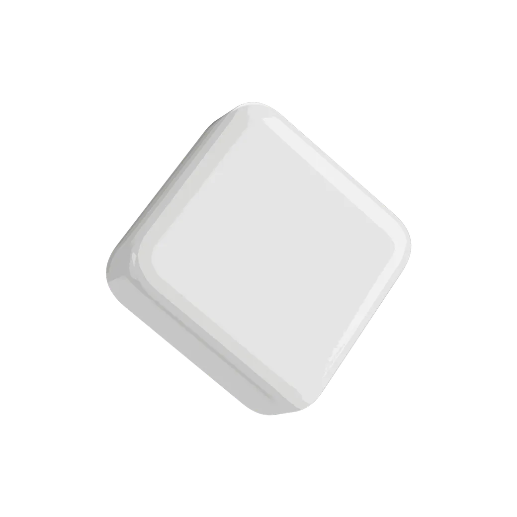 5 ML Square Glossy White Child Resistant Smooth Push Down &amp; Turn Plastic Lids W/ PTFE Liner