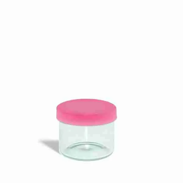 6ML Glass Container Containers - Pink Lid