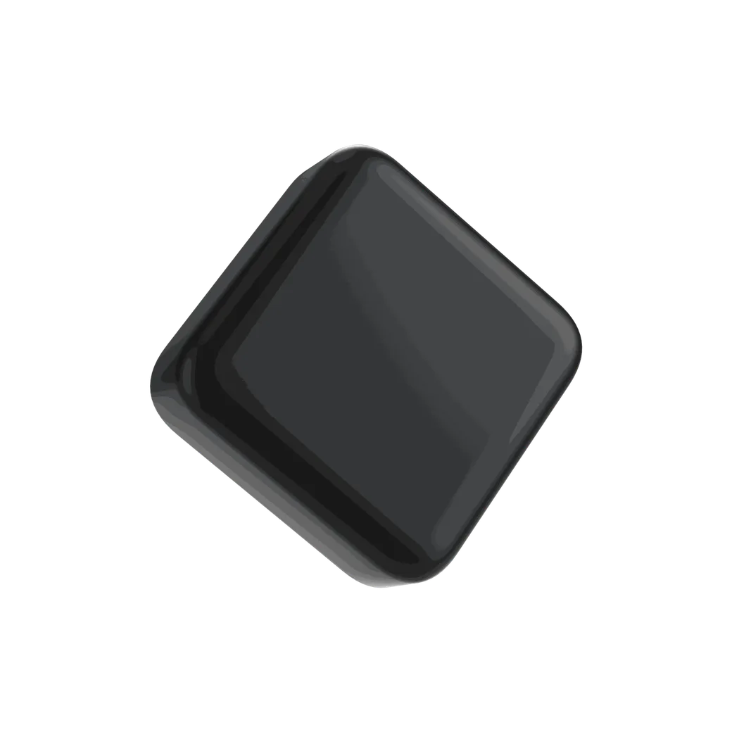 5 ML Square Matte Black Child Resistant Smooth Push Down &amp; Turn Plastic Lids W/ PTFE Liner