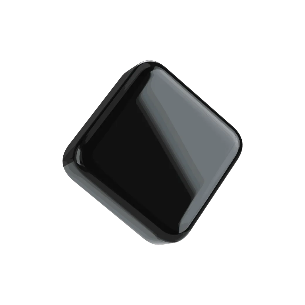 5 ML Square Glossy Black Child Resistant Smooth Push Down &amp; Turn Plastic Lids W/ PTFE Liner