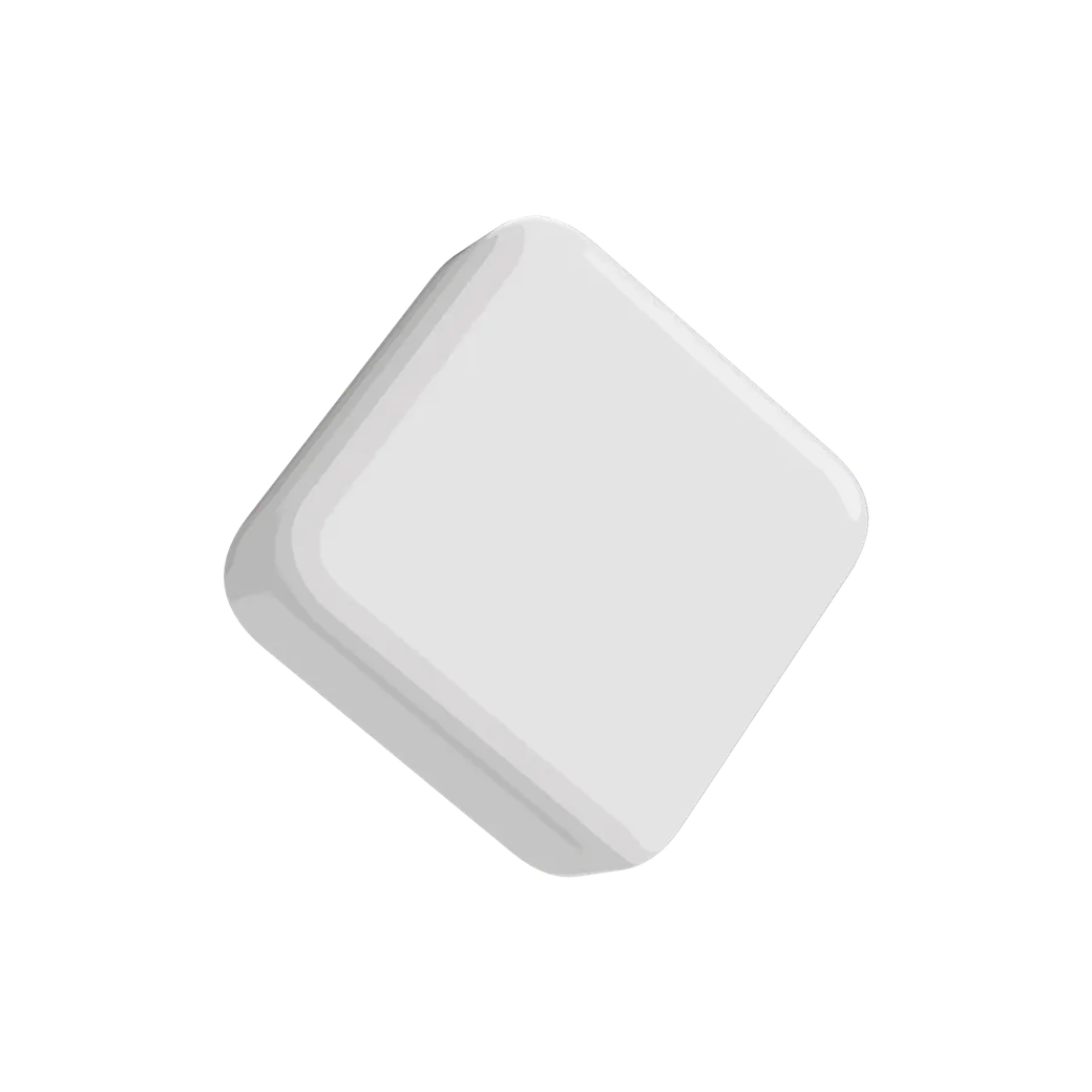 5 ML Square Matte White Child Resistant Smooth Push Down &amp; Turn Plastic Lids W/ PTFE Liner