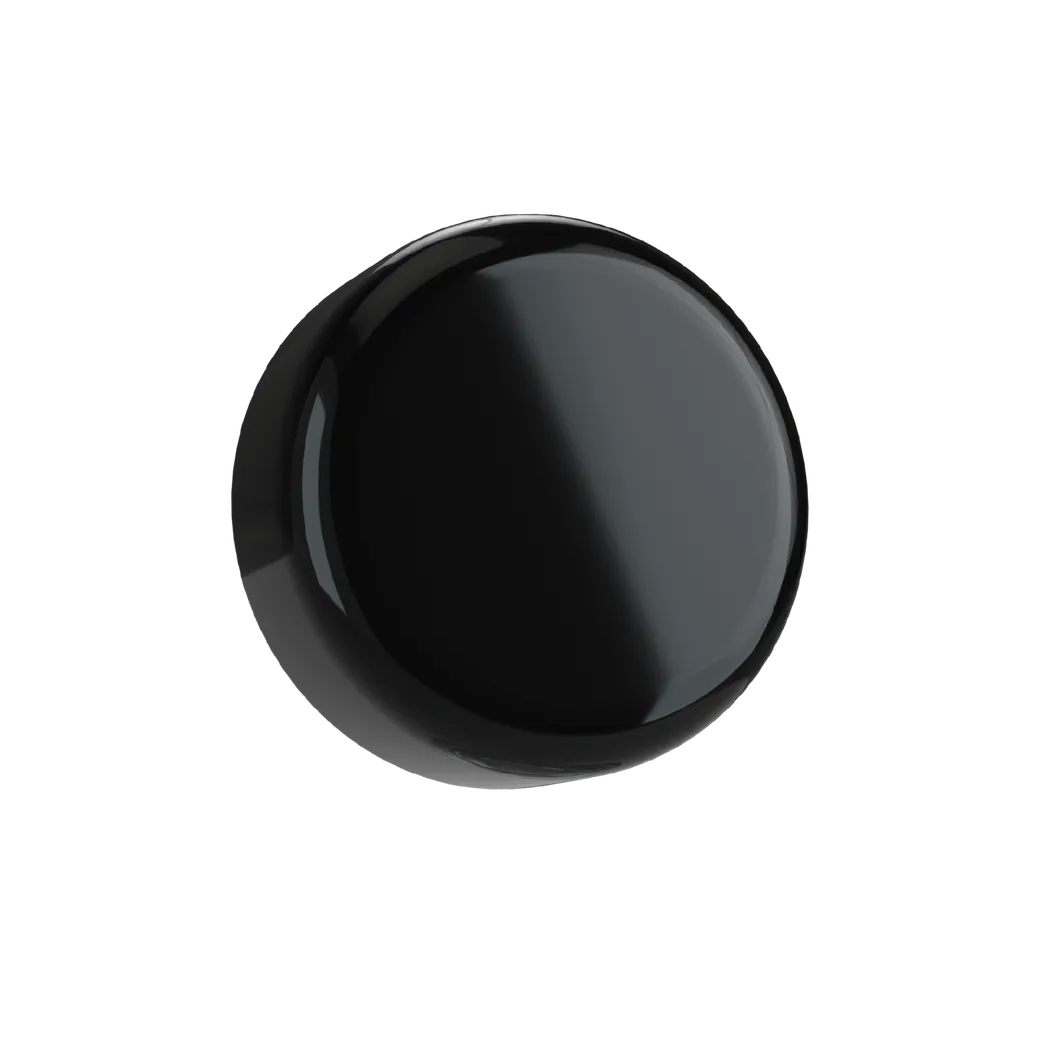 9 ML Glossy Black Child Resistant Smooth Push Down &amp; Turn Plastic Lids W/ PTFE Liner