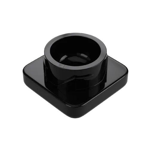 9 ML Square Solid Black Glass Child Resistant Concentrate Jar