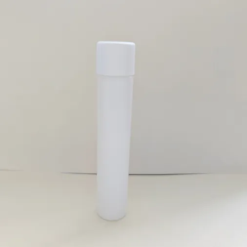 116mm Glass Pre-Roll Tube with Round White Child Resistant Lid - Solid White 