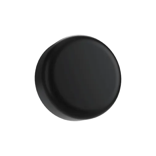 9 ML Matte Black Child Resistant Smooth Push Down &amp; Turn Plastic Lids W/ PTFE Liner