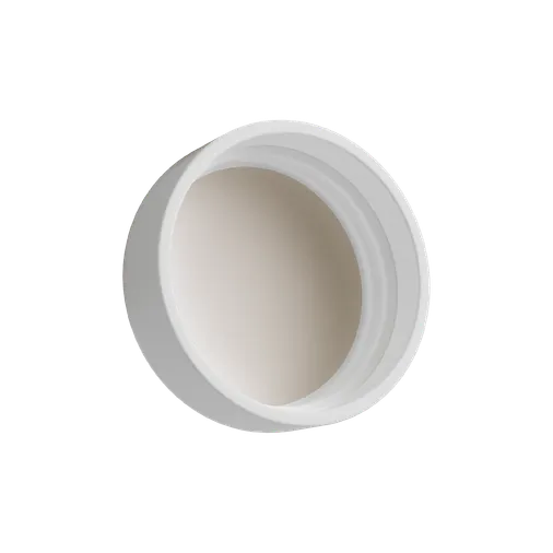 9 ML Matte White Child Resistant Smooth Push Down &amp; Turn Plastic Lids W/ PTFE Liner