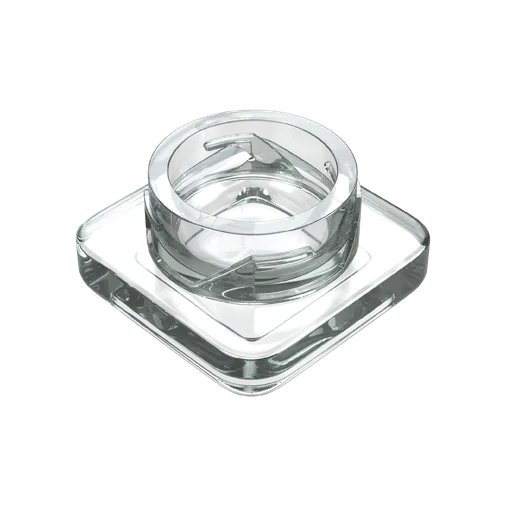 9 ML Square Child Resistant Clear Glass Concentrate Jar