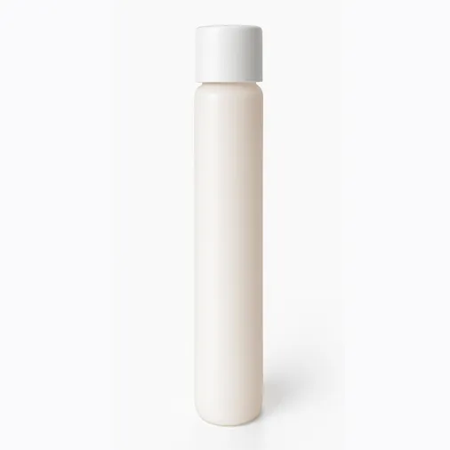 116mm Glass Pre-Roll tube with Round White Child Resistant Lid - Solid White