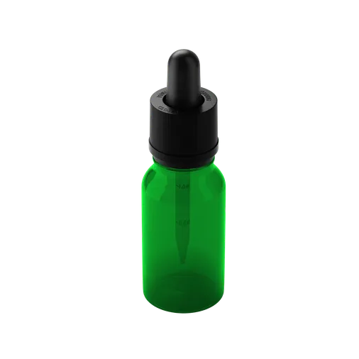 15ML Glass Child Resistant Tincture Bottle - Translucent Green