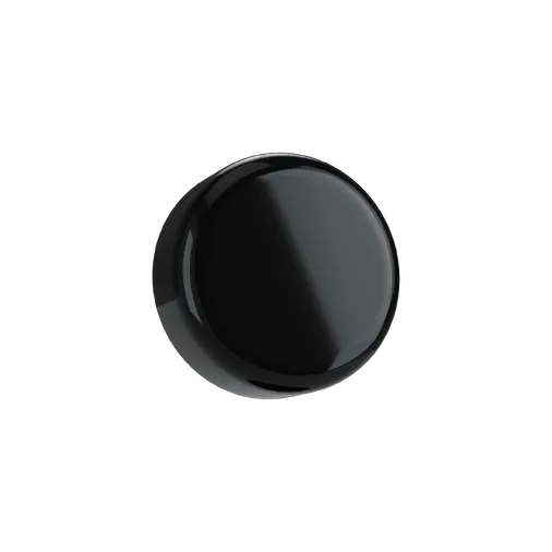 5 ML Glossy Black Child Resistant Smooth Push Down &amp; Turn Plastic Lids W/ PTFE Liner