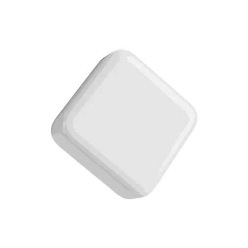 5 ML Square Glossy White Child Resistant Smooth Push Down &amp; Turn Plastic Lids W/ PTFE Liner