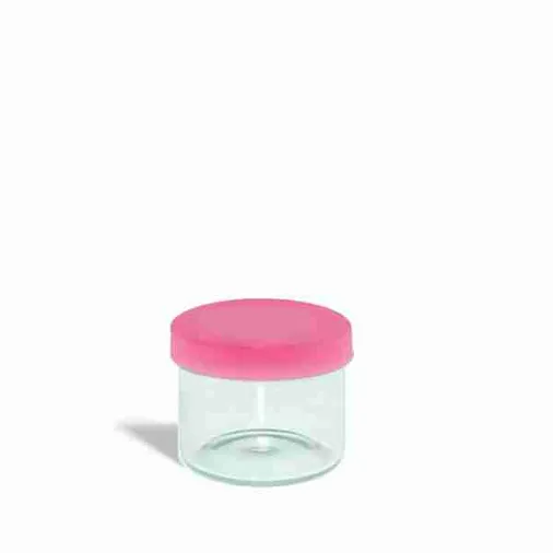 6ML Glass Container Containers - Pink Lid