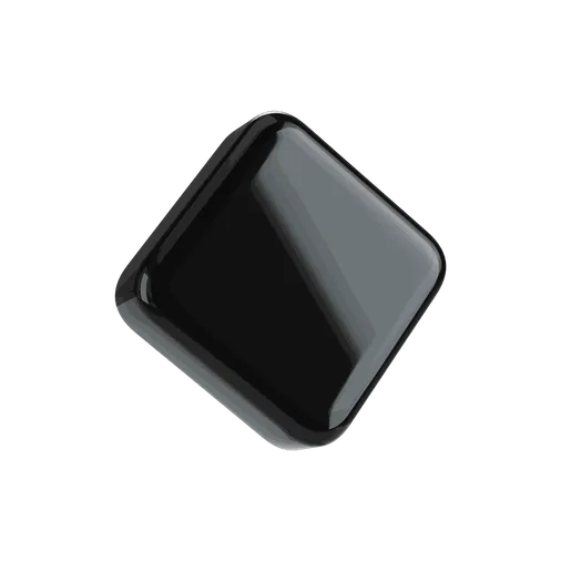 5 ML Square Glossy Black Child Resistant Smooth Push Down &amp; Turn Plastic Lids W/ PTFE Liner