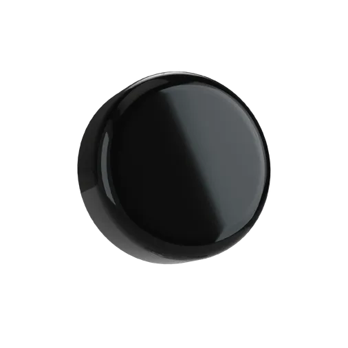 9 ML Glossy Black Child Resistant Smooth Push Down &amp; Turn Plastic Lids W/ PTFE Liner