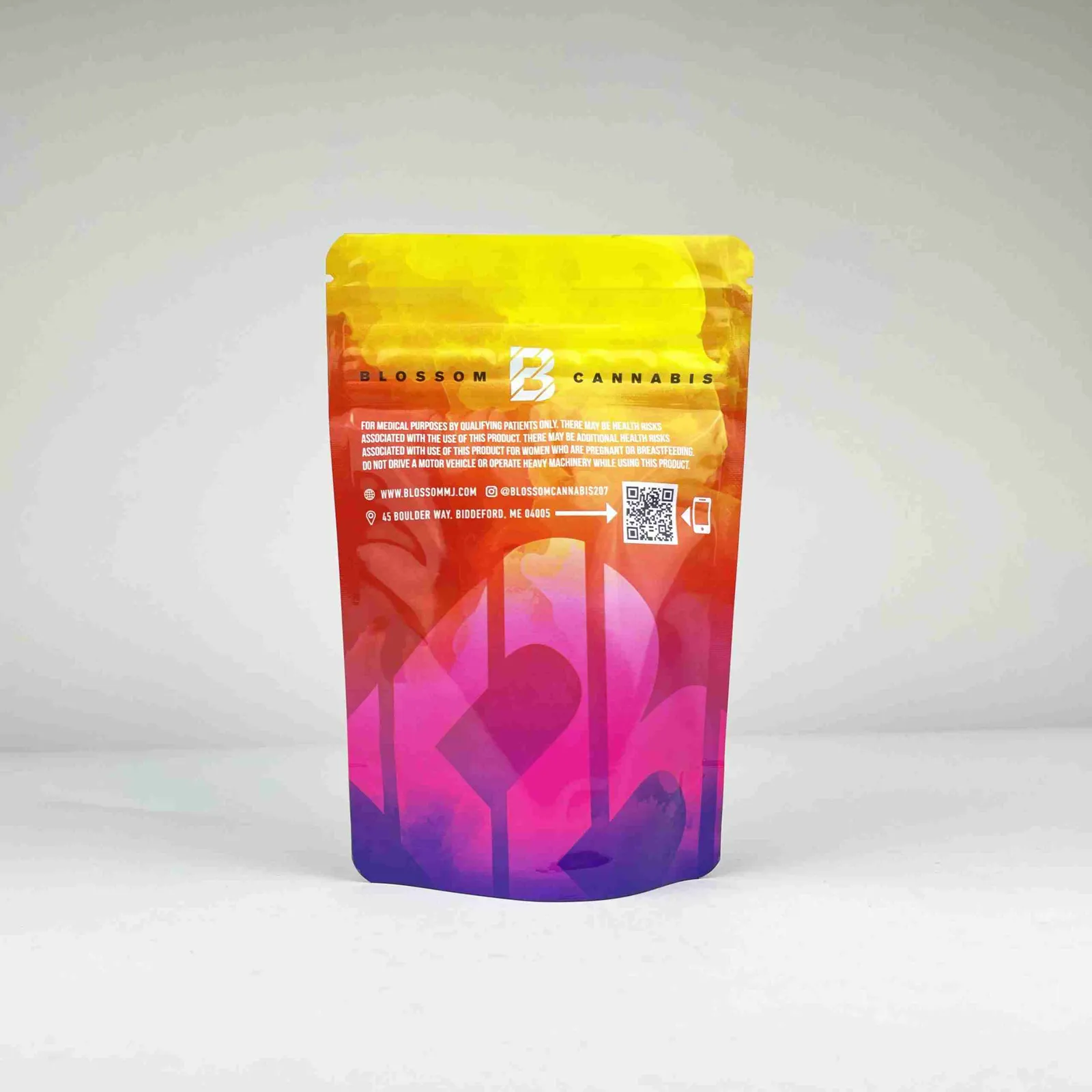 Bloom custom child-resistant cannabis flower bag